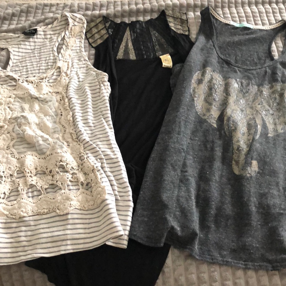 Two tanks and a vest Maurice’s Rue 21 & Ginger G